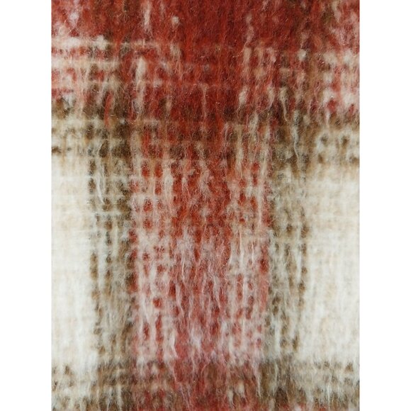 ZARA Shacket Womens Medium Red/Pink/Brown Checkered Overshirt - Picture 10 of 13